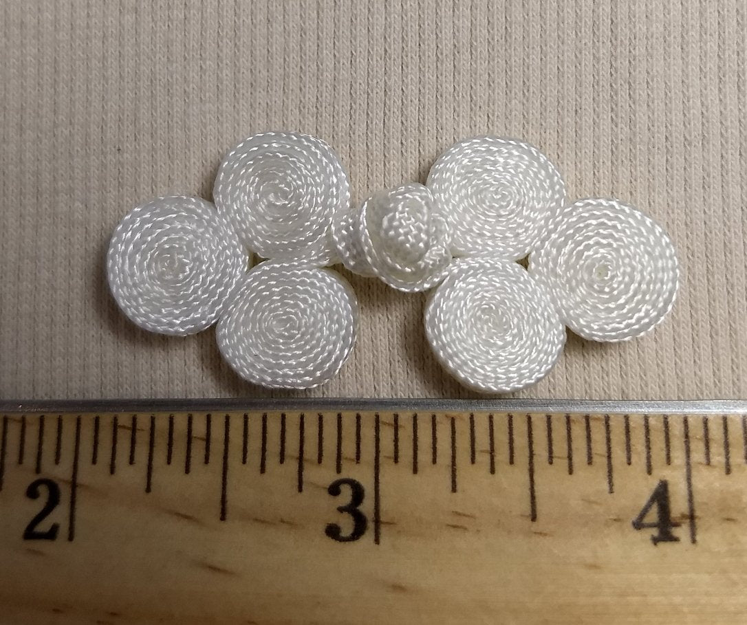 Button #002 #White #Frog #Fastener #Fabric #Nylon #10pc