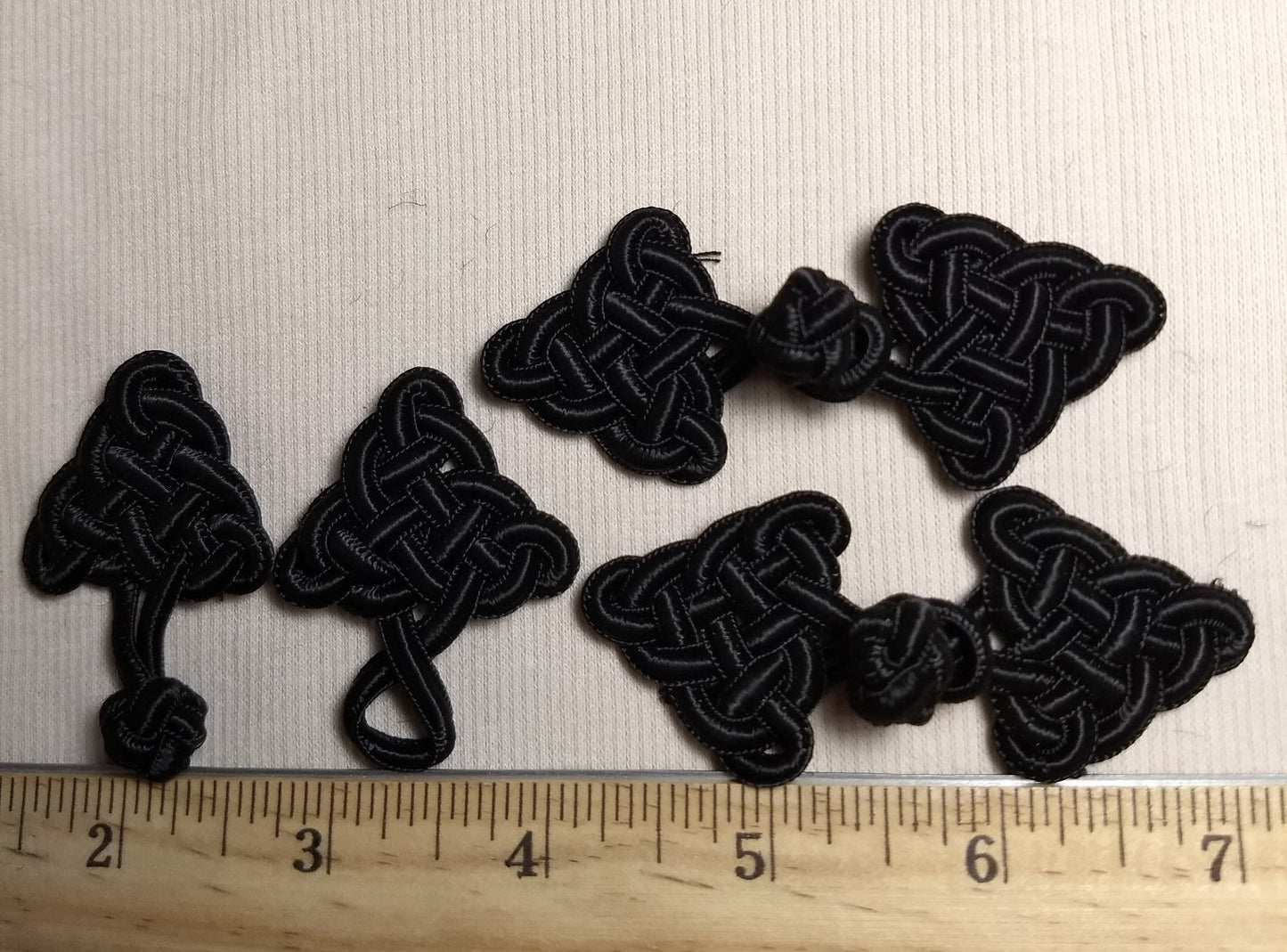 Button #021 #1 Hole #Black #Frog #Fastener #Fabric #Nylon #10pc