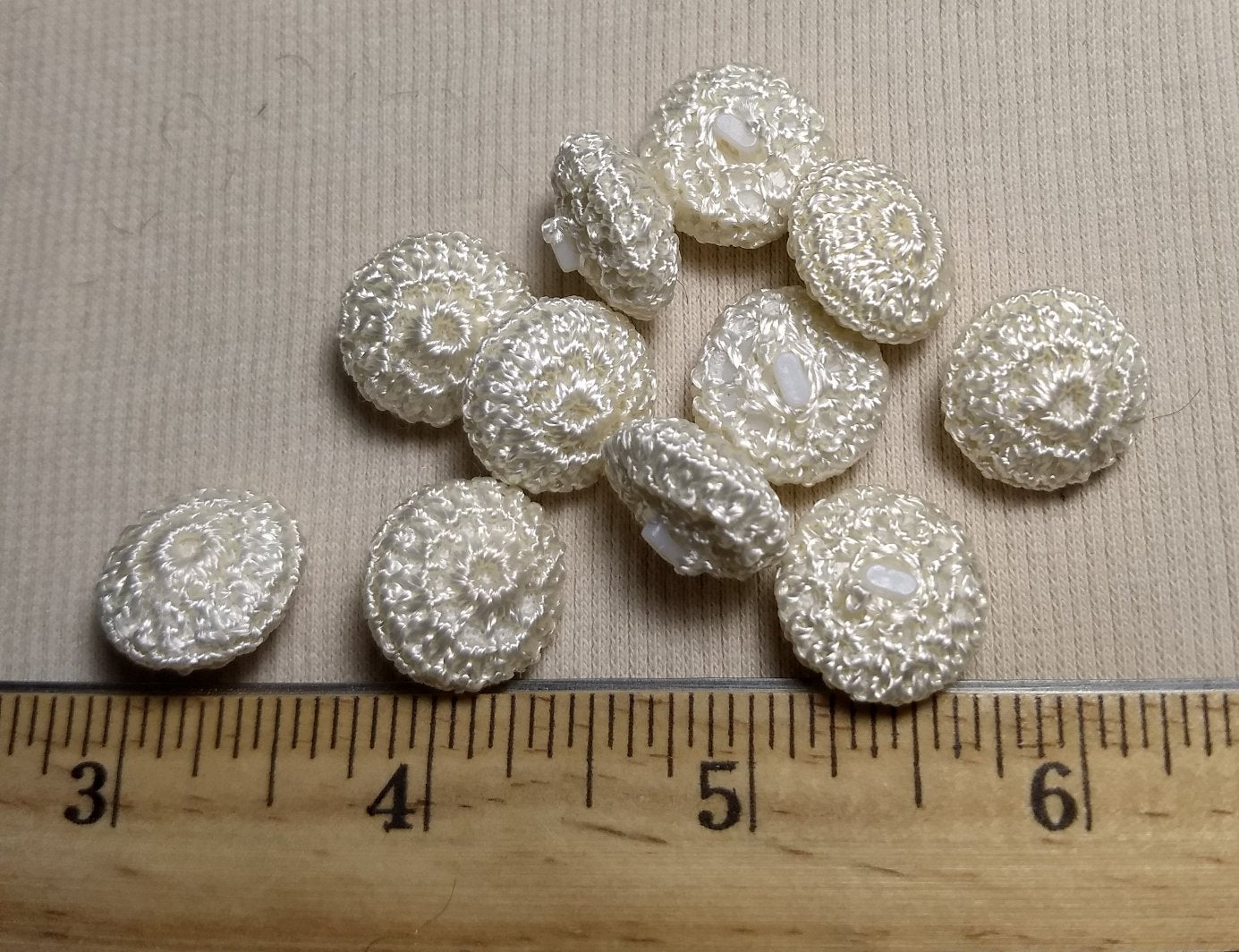 Button #B001 #Shank #White #Handmade #Nylon #10pc