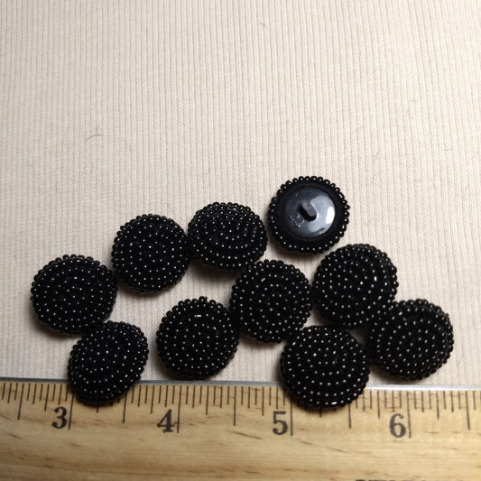 Button #3069 #Shank #Black #Handmade #Nylon #10pc