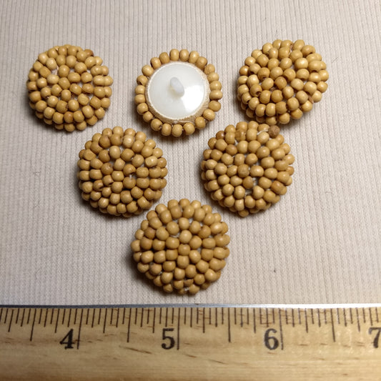 Button #MD3115 #Shank #Cream #Handmade #Bead #Wood #10pc