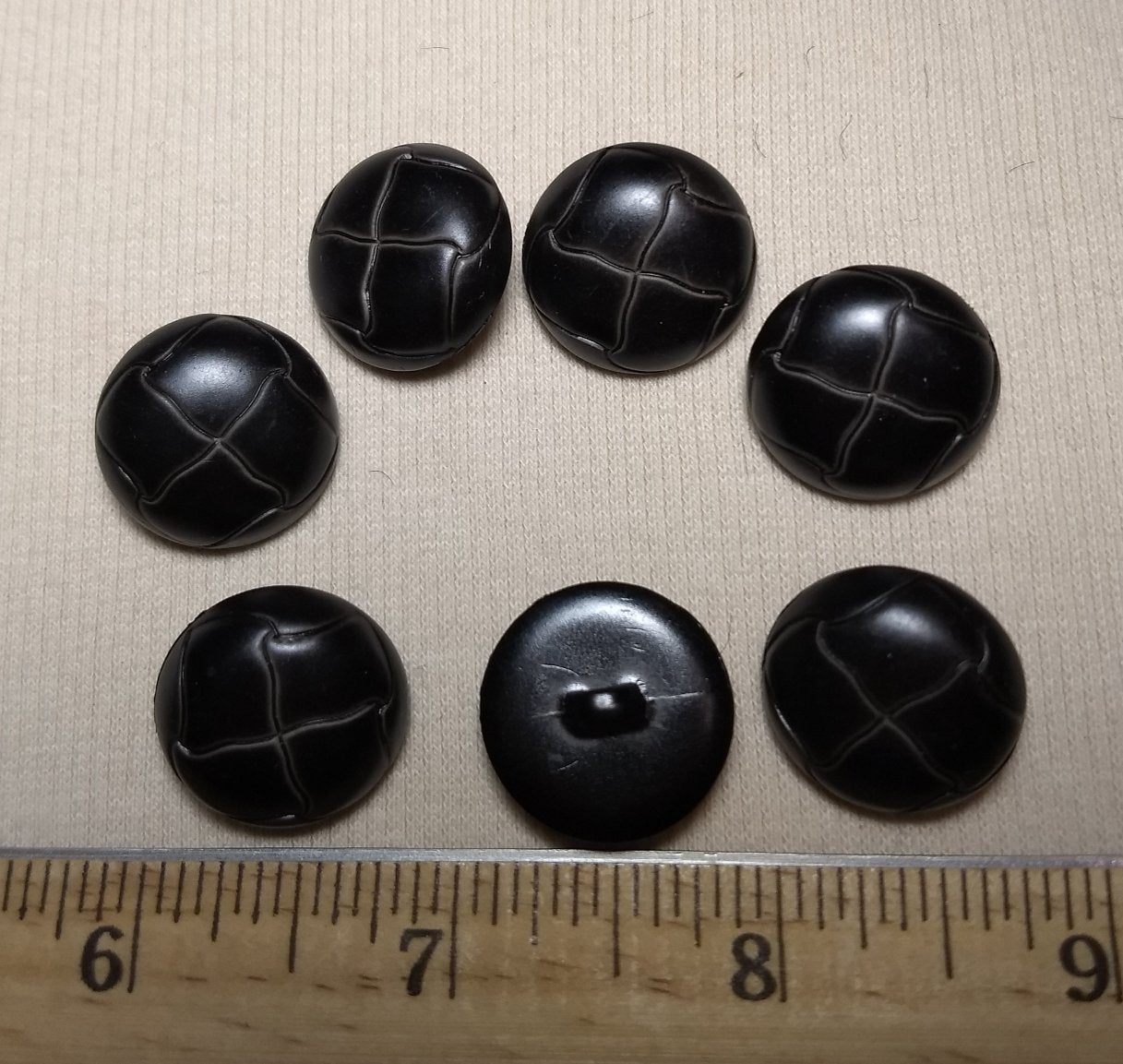 Button #KE077 #Shank #Black #Imitation #Leather #Abs #10pc