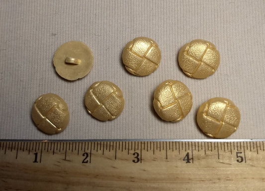 Button #7098 #Shank #Gold #Imitation #Leather #Abs #10pc
