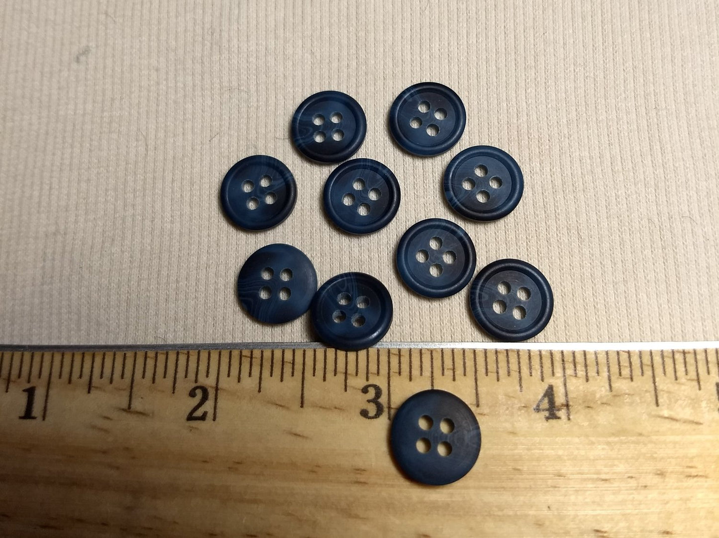 Button #HS9121 #4 Hole #Blue #Rim #Imitation #Horn #Polyester #10pc