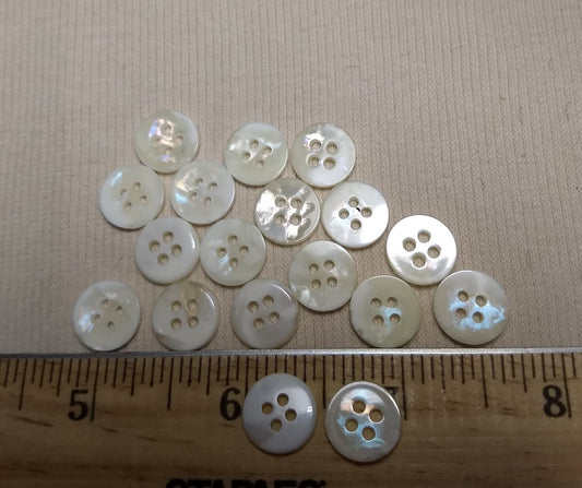 Button #HS9020 #4 Hole #White #Polyester #10pc