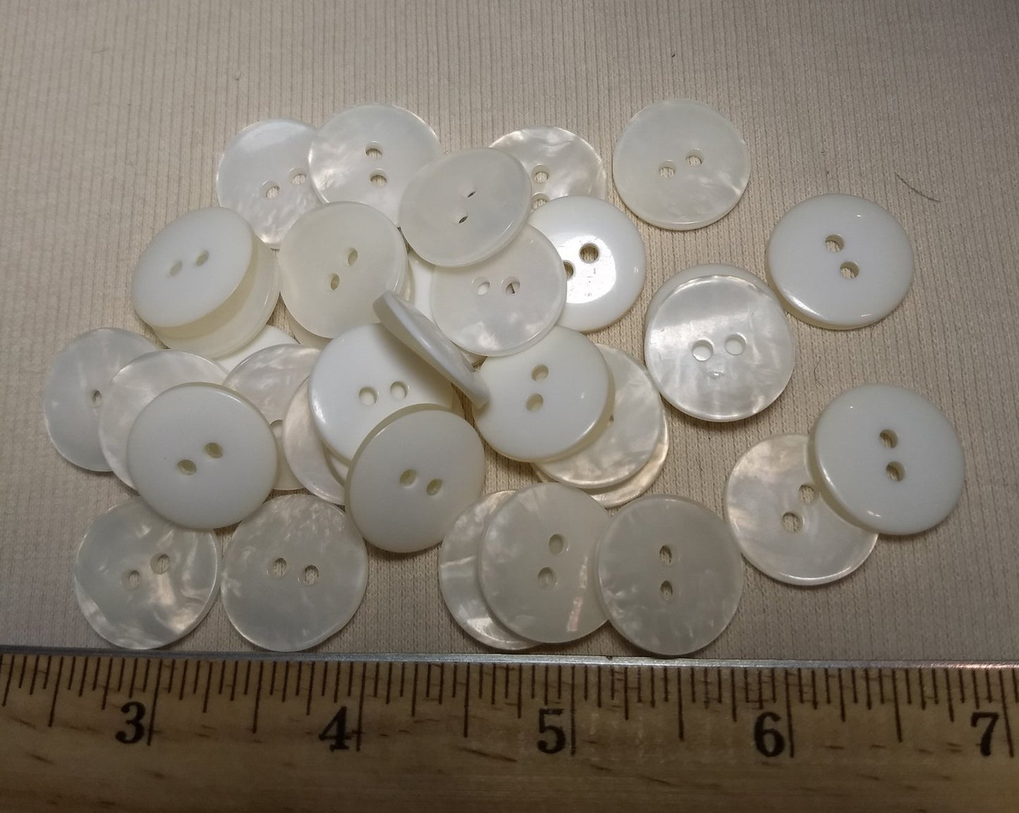 Button #23617 #2 Hole #White #Polyester #10pc