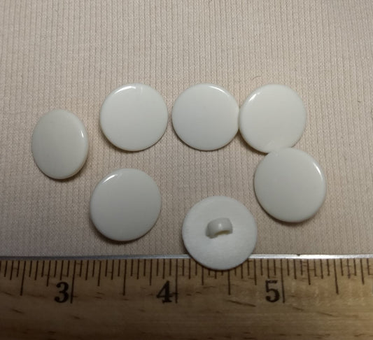 Button #JS3078 #Shank #White #Dome #Nylon  #10pc