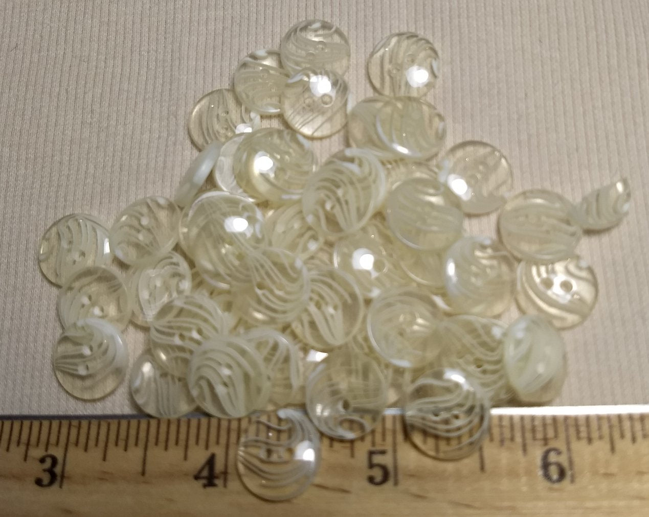 Button #96002 #2 Hole #Clear #Polyester #10pc