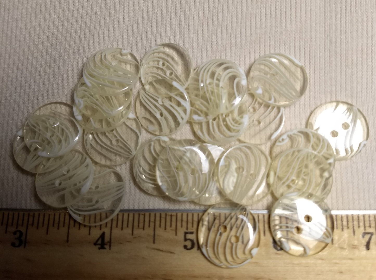 Button #96002 #2 Hole #Clear #Polyester #10pc