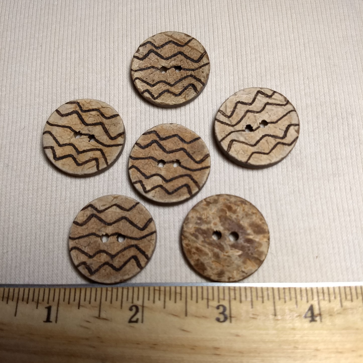 Button  #Coconut #2 Hole #Brown #Wood #10pc