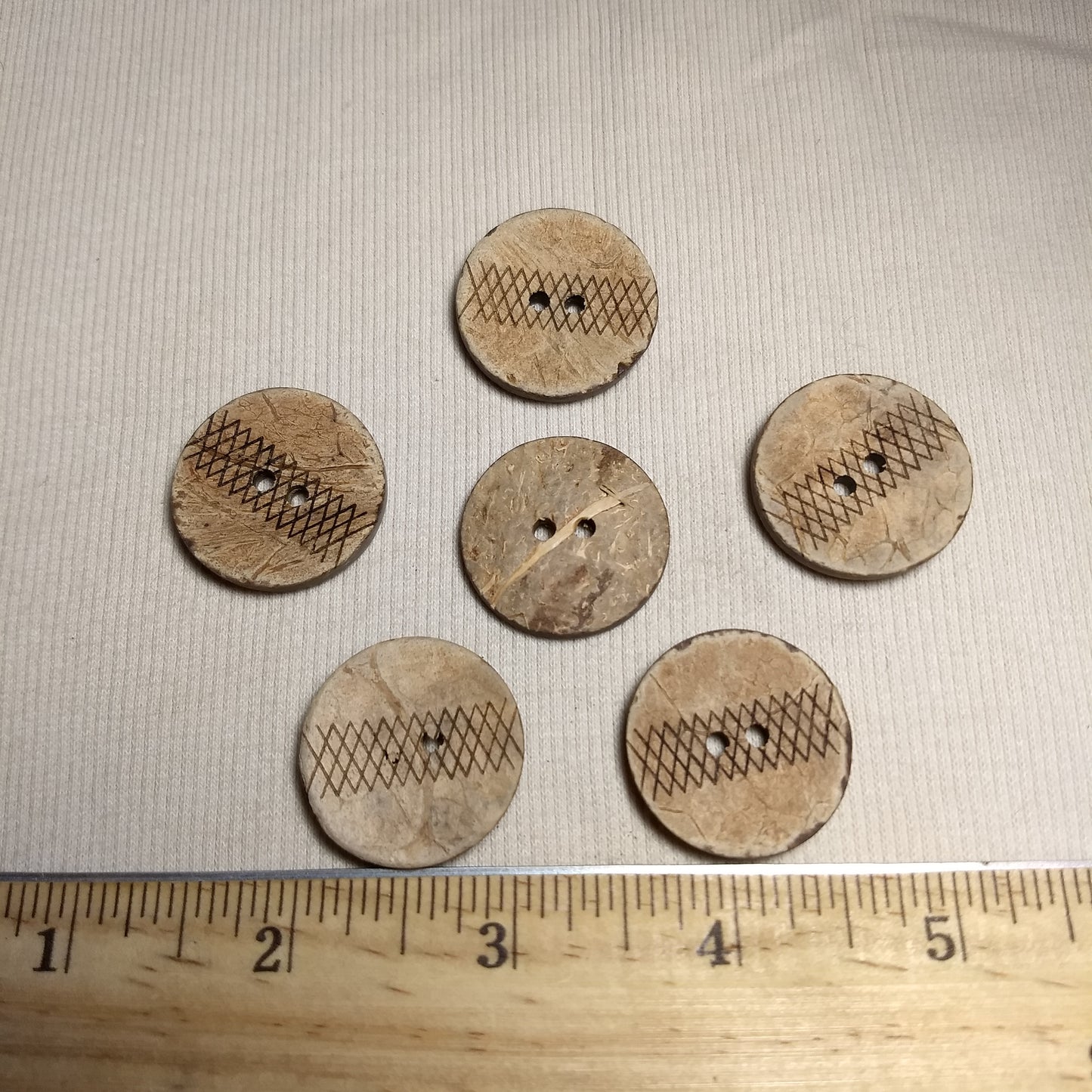 Button #2 Hole #Brown #Coconut #Wood #10pc