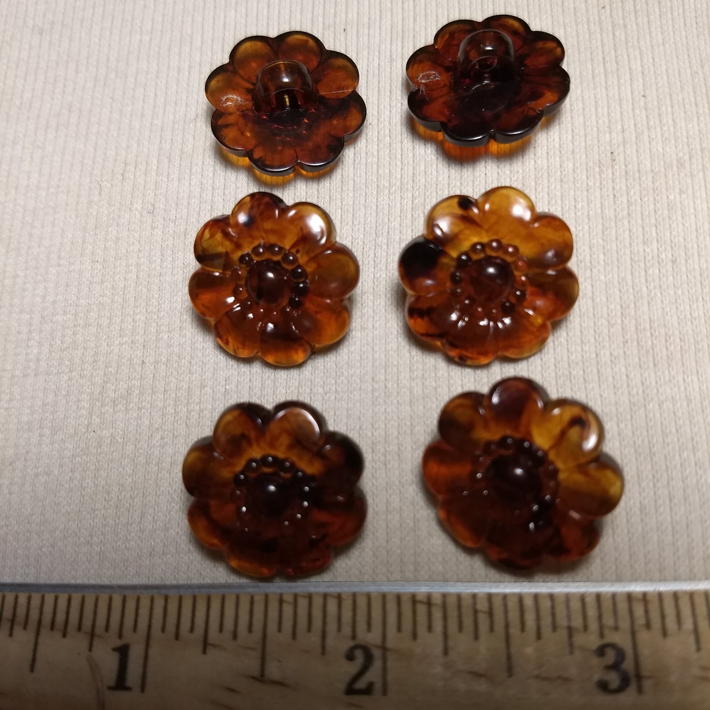 Button #Y1576 #Shank #Flower #Polyester #10pc