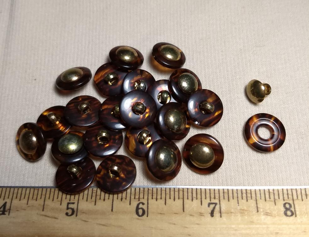 Button #30073 #Shank #Brown #Polyester #10pc