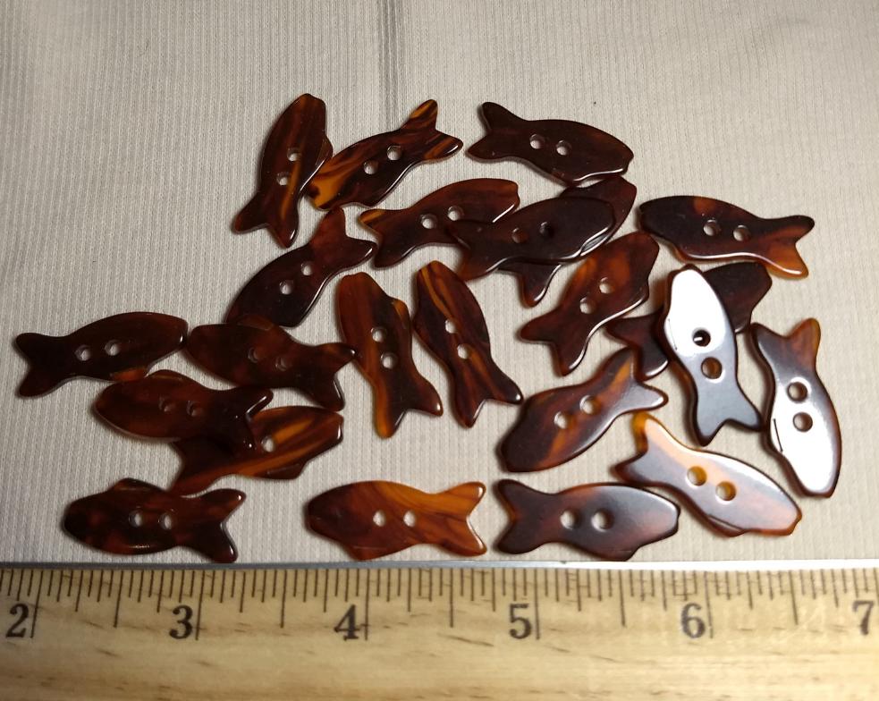 Button #B004 #2 Hole #Brown #Animal #Polyester #10pc