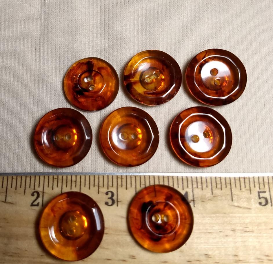 Button #KAD017-2 #2-Hole #Imitation #Tortoise #Brown #Rim #10pc