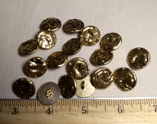 Button #AL6407 #Shank #Antique-Gold #Metal #10pc