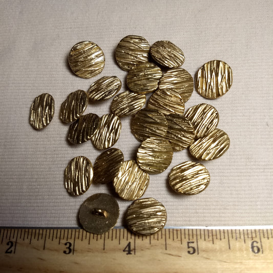 Button #3076 #Shank #Antique-Gold #Metal #10pc