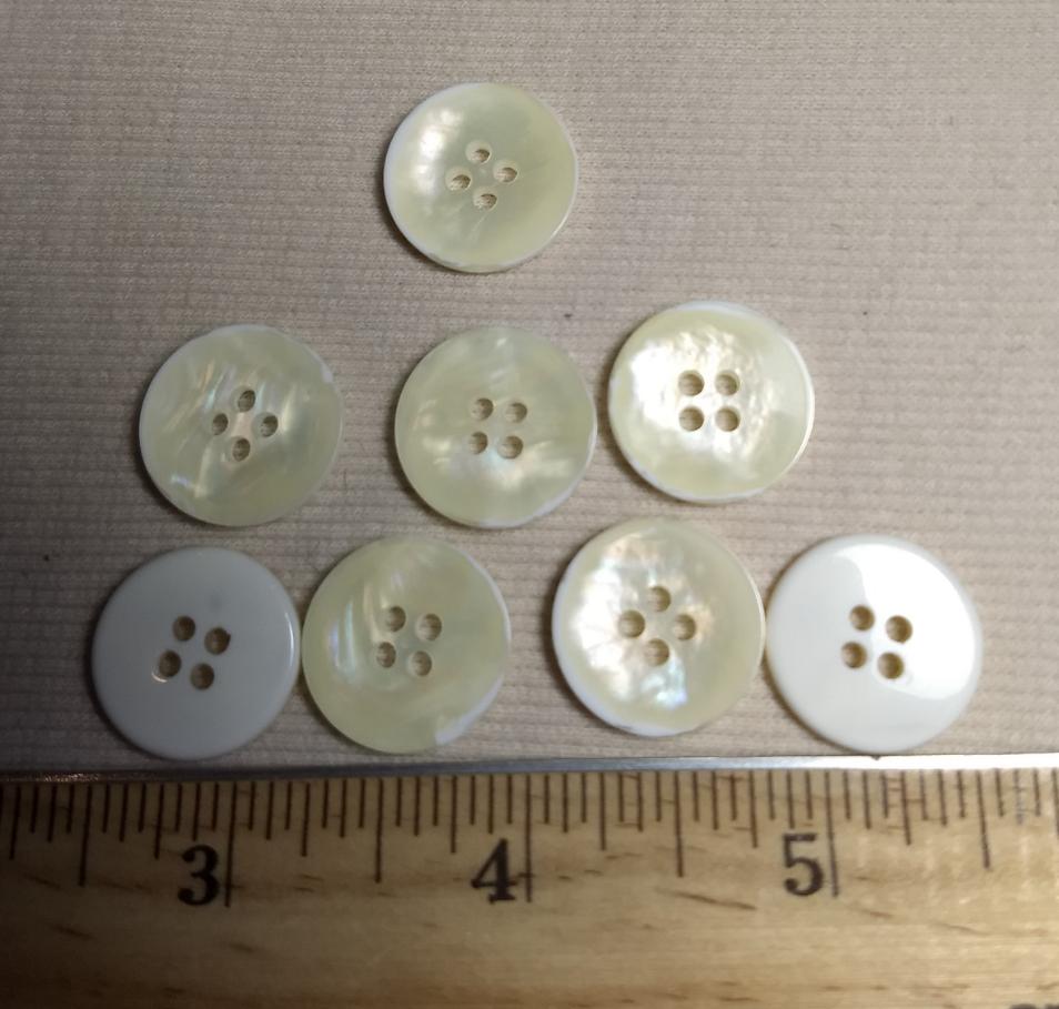 Button #HS9020 #4 Hole #White #Polyester #10pc