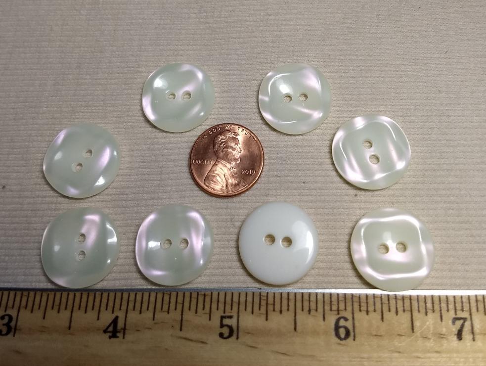Button #98097 #2 Hole #Pearl #Polyester #10pc