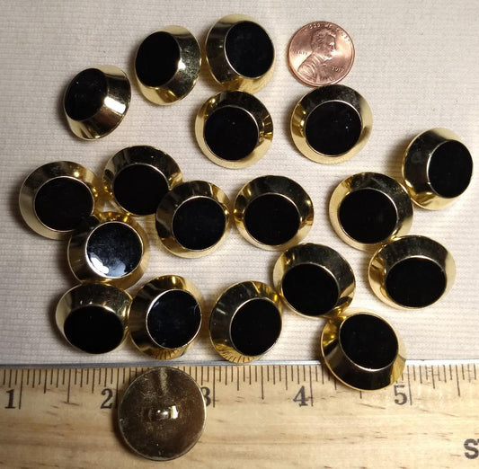 Button #G2009 #Shank #Black #Epoxy #Rim #10pc