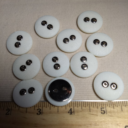 Button #1244 #2 Hole #White #Eyelet #Abs #10pc