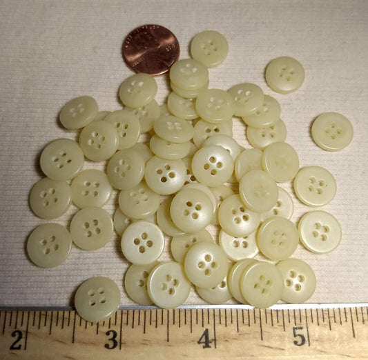 Button #3494 #4 Hole #Beige #Dome #Polyester #10pc