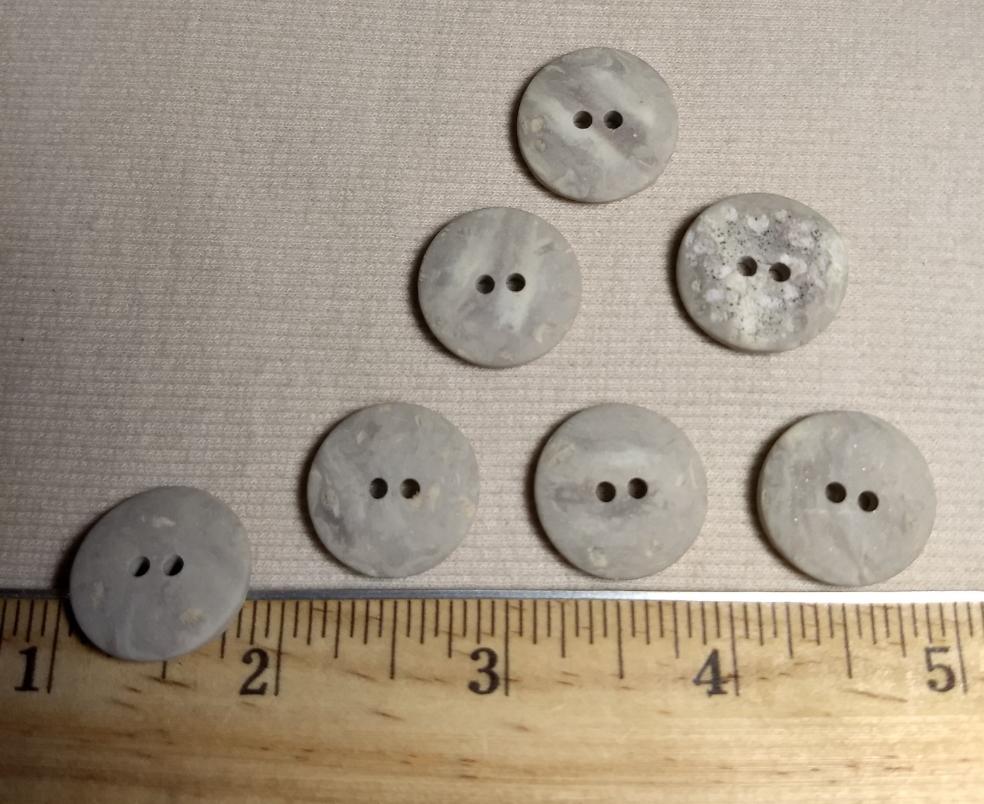 Button #253 #2 Hole #Brown #Imitation #Stone #10pc