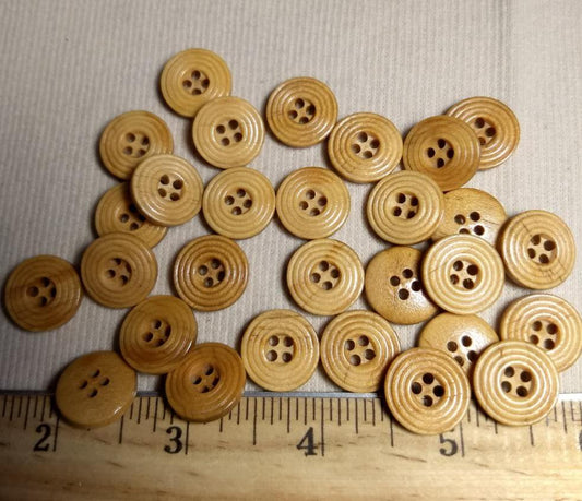 Button #Swirl #4 Hole #Cream #Imitation #Wood #10pc