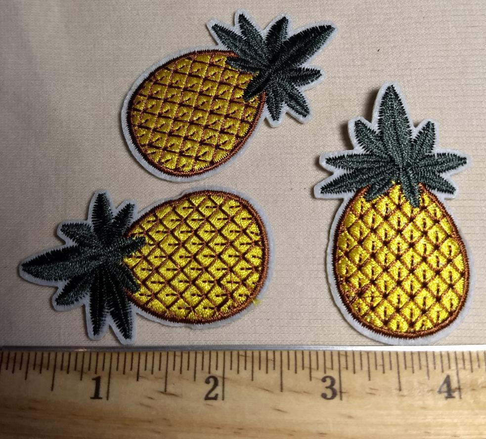 Applique #PAT131 #Yellow #Fruit #Pineapple #Patch #1pc