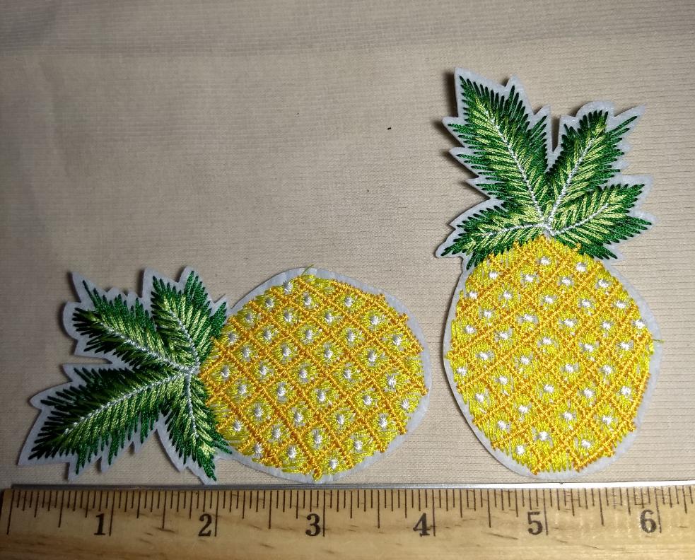 Applique #PAT024 #Yellow #Fruit #Pineapple #Patch #1pc