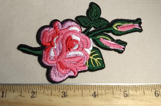 Applique #XD6258 #Pink #Flower #Patch #2pc