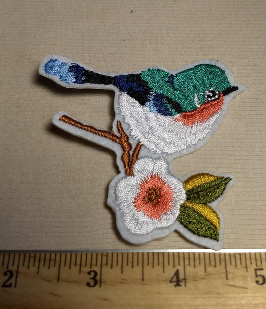 Applique #PK3009 #White #Bird #Animal #Patch #1pc