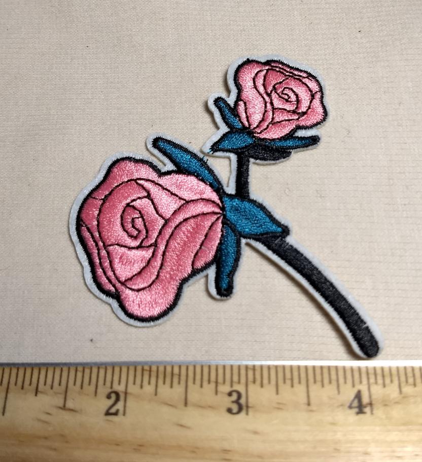 Applique #PAT160 #Pink #Embroidery #Flower #Patch