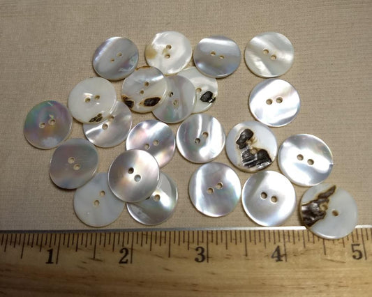 Button #Washbodo #2-Hole #Pearl #Shell #10pc