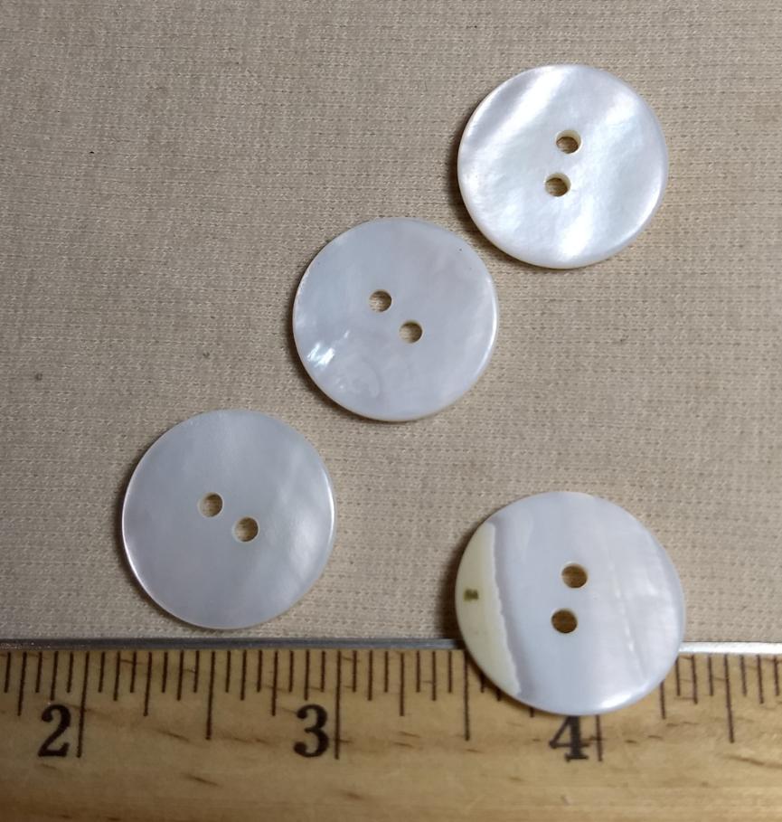 Button #River-Shell #2 Hole #White #Shell #10pc