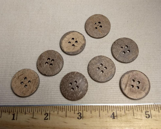 Button #PPC010 #4 Hole #Brown #Coconut #10pc