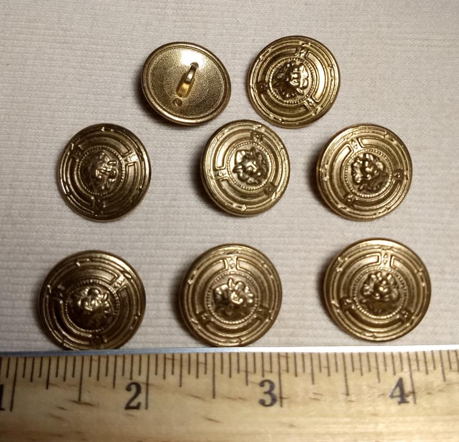 Button #6194 #Shank #Antique-Gold #Rim #Metal #10pc