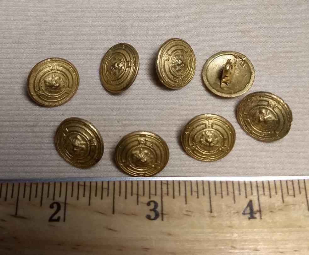 Button #6194 #Shank #Antique-Gold #Rim #Metal #10pc