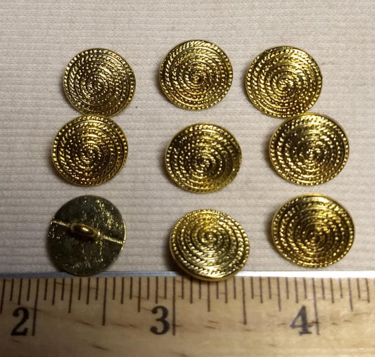 Button #7283 #Shank #Antique-Gold #Metal #10pc