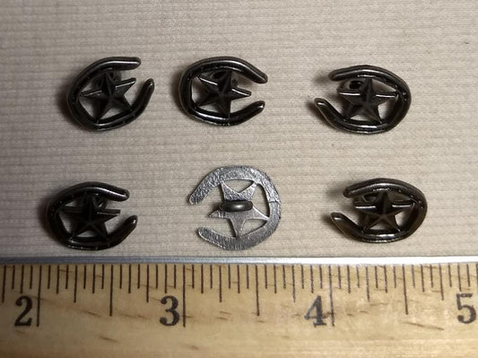 Button #Moon #Star #Shank #Gunmetal #Metal #10pc