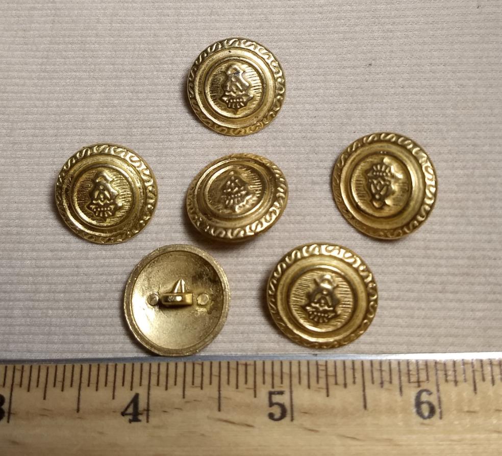 Button #AL6217 #Shank #Antique-Gold #Metal #10pc