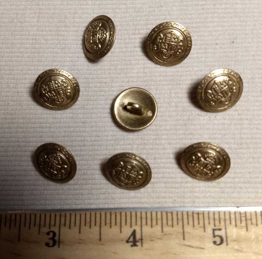 Button #6266 #Shank #Antique-Gold #Metal #10pc