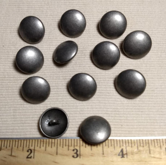 Button #12193 #Shank #Antique-Silver #Dome #Metal #10pc