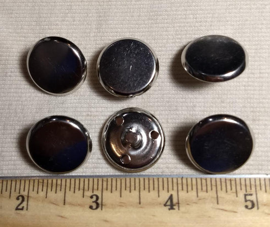 Button #5403 #Shank #Antique-Silver #Flat-Top #Metal #10pc