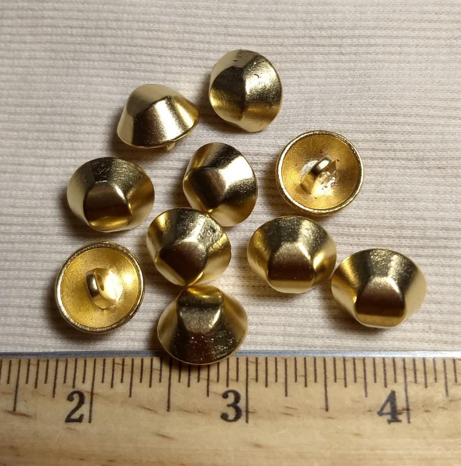 Button #AL6486 #Shank #Antique-Gold #Metal #10pc