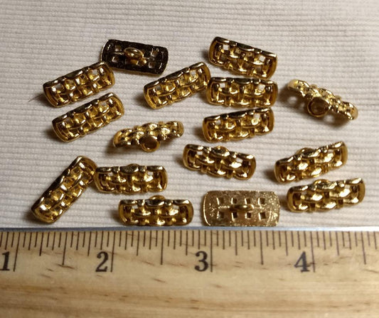 Button #1243 #Shank #Antique-Gold #Metal #10pc