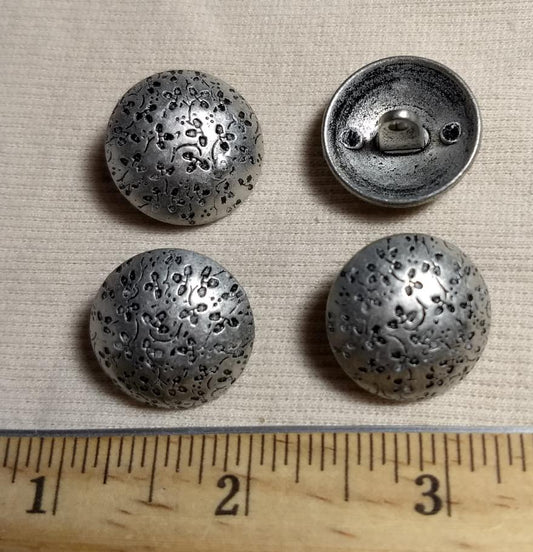 Button #AL6308 #Shank #Antique-Silver #Metal #Flower #10pc