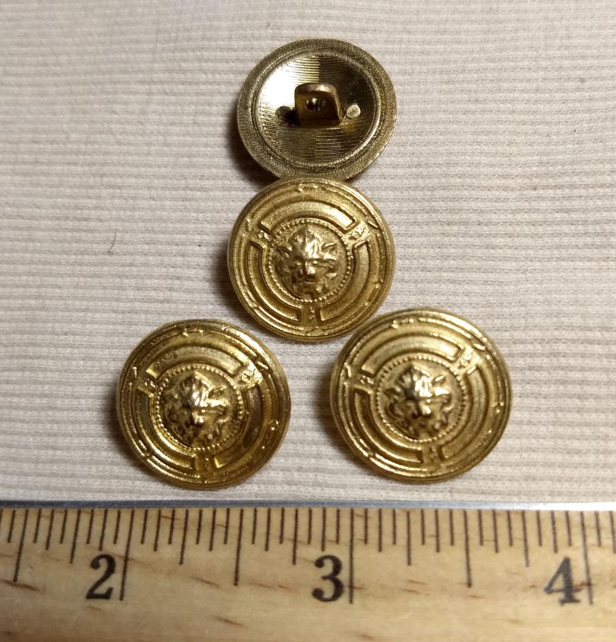 Button #6191 #Shank #Antique-Gold #Rim #Metal #10pc