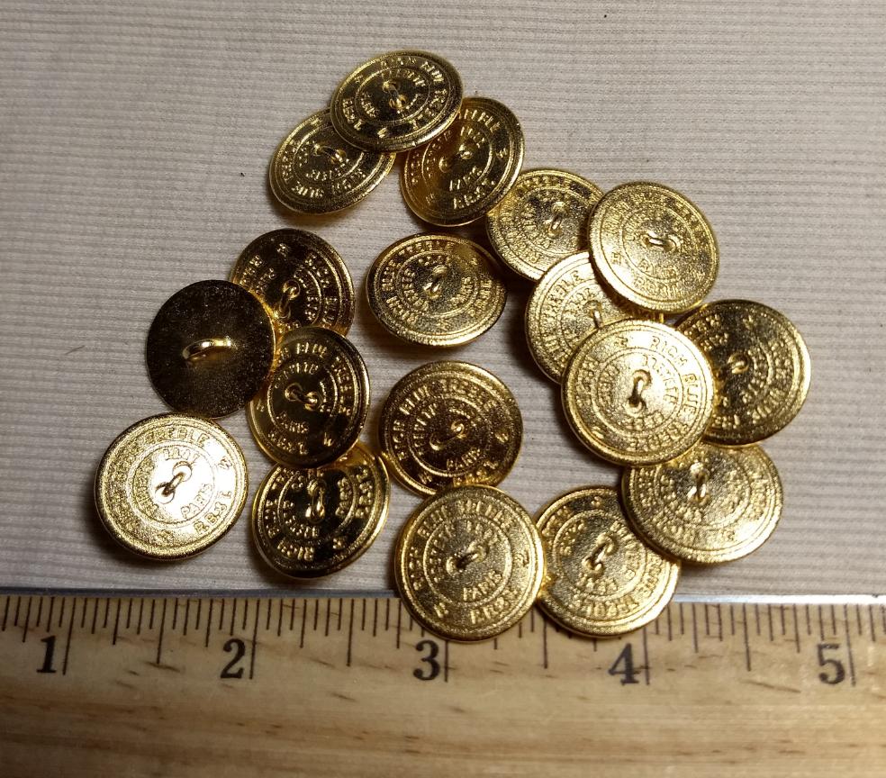 Button #7760 #Shank #Gold #Metal #10pc