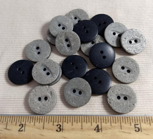 Button #PB1009 #2 Hole #Grey #Abs #10pc